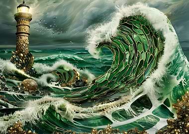 Kintsugi art Lighthouse