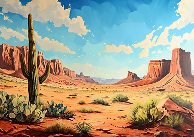 Desert canyon landscape