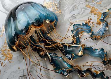 Black marble Jellyfish