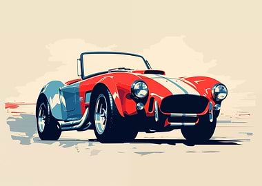 AC Cobra Classic car art