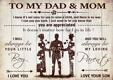 To My Dad And Mom From Son