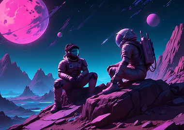 young astronaut sitting