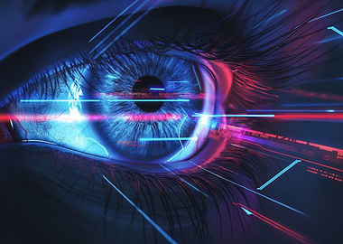 futuristic iris scanner