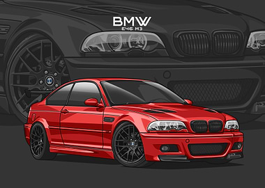 BMW E46 M3 red