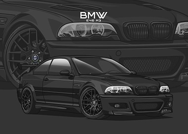 BMW E46 M3 black