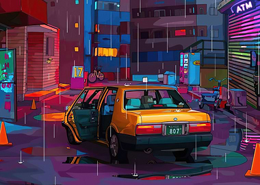 Neon Cyber Cars