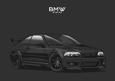BMW E46 M3 black