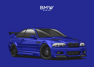 BMW E46 M3 blue