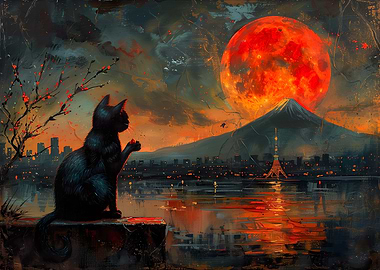 Cute Black Cat in Paris