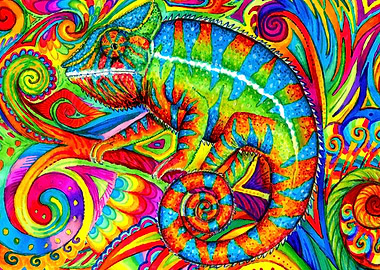 Psychedelic Chameleon