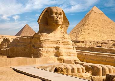 Great Sphinx And Pyramids