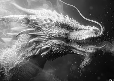 Black and white Dragon