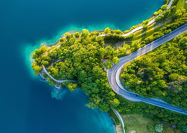 Top View of Lago di Ledro