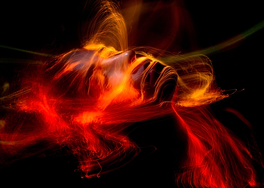 Abstract Fire Face