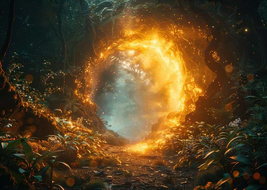 Magical Portal in a forest