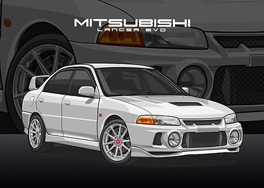 Mitsubishi Lancer white