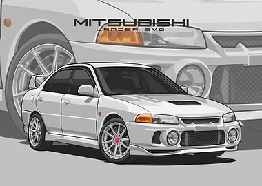 Mitsubishi Lancer white