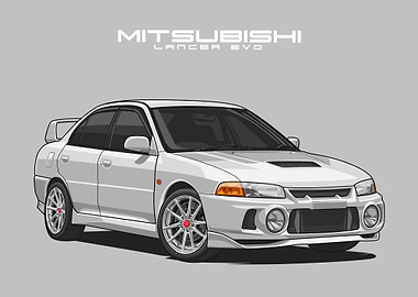 Mitsubishi Lancer white