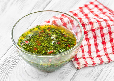 Bowl of Chimichurri sauce