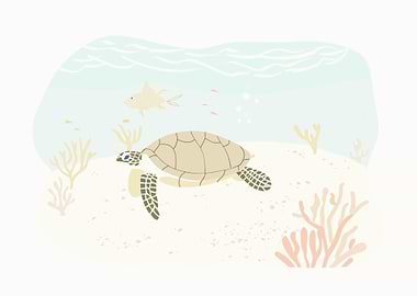 Sea Turtle Swimming