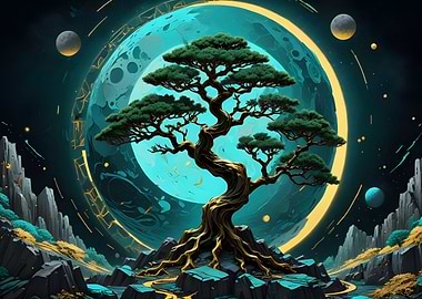 Space Fantasy bonsai tree