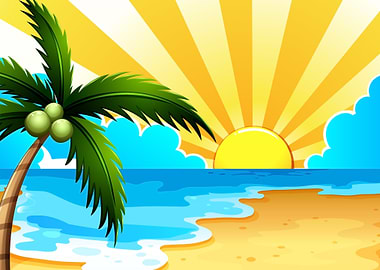 Sunny Beach Palm Tree