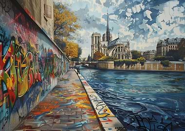 Paris France Graffiti