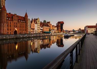 Gdansk Skyline River View