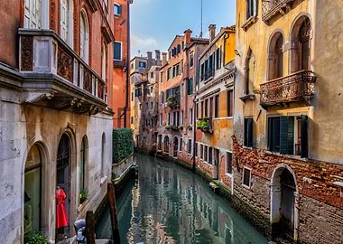 Venice Canal In Italy