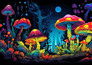 Mushroom And Forest