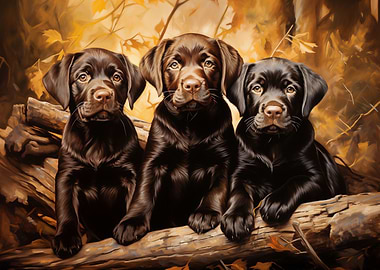 Chocolate labrador puppies