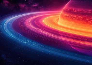 Planet Saturn Colorful