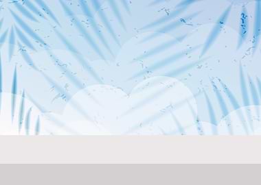 Beautiful beach with palm