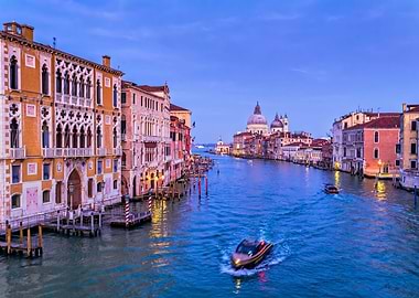 Venice Grand Canal At Dusk
