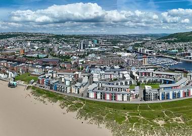 Swansea City in Wales