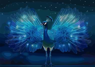 Fantasy Blue Peacock