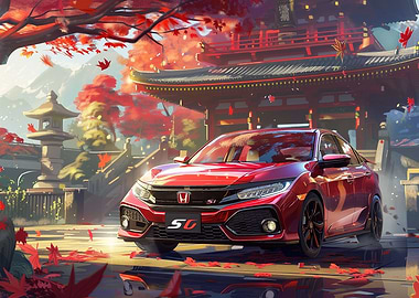 A Honda Civic Si illustrat