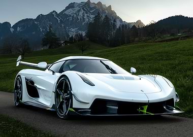 White Koenigsegg Jesko