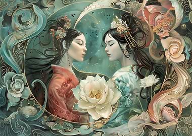 Yin and Yang Asian Women