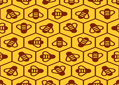 Awesome Bee Pattern Design