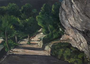 Landscape Road with Trees