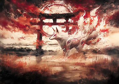 Kitsune Fox Torii Gate
