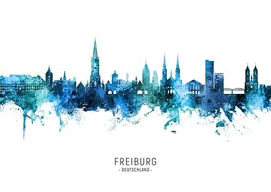 Freiburg Germany Skyline