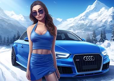 Woman Audi Quattro Winter