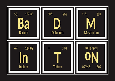 Badminton Periodic Table
