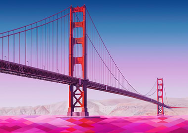 Golden Gate Bridge Pink