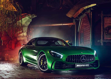 Green Mercedes AMG