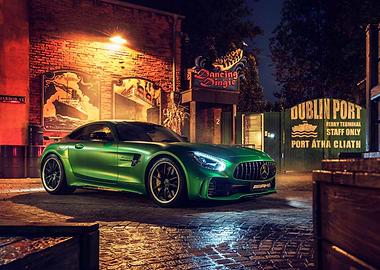 Green Mercedes AMG
