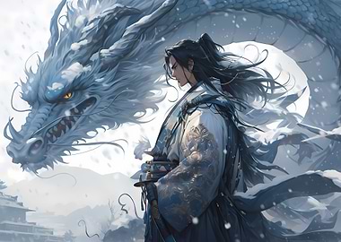 Japanese Dragon Samurai