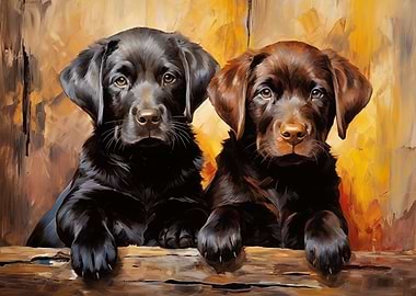 Two labrador retriever